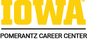 Iowa Logo with Pomerantz Career Center written below